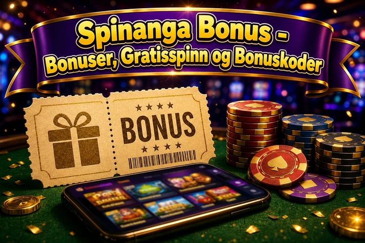 Spinanga Bonus - Bonuser, Gratisspinn og Bonuskoder